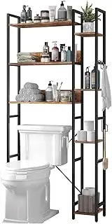 SPXMQSS Over Toilet Storage Unit, Over Washing Machine Storage Unit, Freestanding Toilet Space Saver with Open Compartments Bathroom Storage Shelf, for Bathroom Laundry Room Balcony