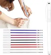 Sewing Pens Disappearing Ink,Embroidery Pen Fabric with 10 Refills | Quilting Marker Set Heat Disappearing Ink Pen High-Temp Disappearing Pen Borato