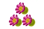 3 x Boon Forb Mini Dish Brush Pink Silicone Soft Bristles Nonstick Safe Grip