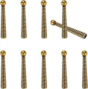 uxcell Bolo Tie Tips, 10Pcs 2 Inch Long Alloy Bolo Tie Supplies Replacement Cord End Caps 5mm Diameter for DIY Crafts Clothes Decor, Vintage Golden