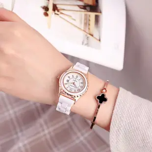 台灣現貨 精品手錶防水手錶 日曆女用手錶 時尚夜光手錶女手錶腕錶女手錶 石英錶仿陶瓷手錶女生學生手錶 氣質女錶 女錶