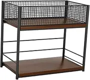 FytStycale Under Desk Storage Rack, Multifunctional Craft Clothes File Mesh Storage Shelf for Kids Bedroom, Black, as described
