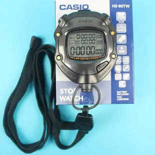 CASIO 足球專用碼錶 HS-80TW (2組100筆記憶)/一個入(定1800) 卡西歐碼錶 碼表 可倒數計時