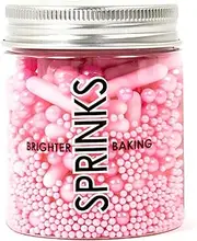 Sprinks Bubble and Bounce Sprinkles 75g - Pink Sprinkles | Edible Cake Decorations | Cake Sprinkles | Cupcake Sprinkles | Edible Pearls | Pink Cake Sprinkles | Edible Cake Pearls | Cupcake Decorations