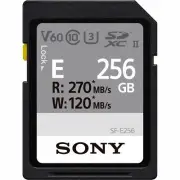 New Sony E Series SF-E256 256GB UHS-II Class 10 U3 4K V60 SDXC SD Memory Card