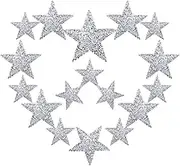 24PCS Iron on Patches Glitter Rhinestone Shiny Star Patches Appliques for DIY Clothing Jeans Repair Decoration Art Craft