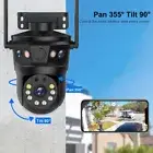9MP 3-Lens WiFi Security Camera System Wireless Home Outdoor Night Vision CCTV
