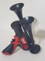 Milwaukee M12 Impact Air Horn, Train Horn Compressor ,Black Trumpets 12 Inch