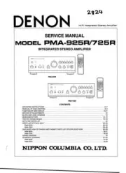 Denon PMA-925R Amplifier Owners Manual
