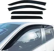 AUSGO Weathershields Compatible with Toyota Hilux Dual Cab 2015-Onwards, Injection Weather Shields Window Visors Wind Deflectors Sun Rain Guard 4PCS Set
