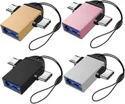 CAXUSD 4PCS USB C to USB Adapter High Speed OTG Converter for Tablets Laptops Durable Portable Design Compatible with Type C Devices for Data Transfer and Charging