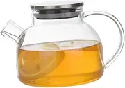 OKUMEYR 1pc Glass Teapot Heat Resistant Teaware for Tea Elegant Design with Air Vent Lid for Home Office Outdoor Use for Kungfu Teaware Enthusiasts