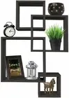 Floating Shelves Home Wall Decor Modern Art Shelf Wood Display Espresso Cube Pk