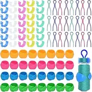 142Pcs Bobbin Thread Buddies Set Sewing Thread Spool Organizer Including 70Pcs Bobbin Holders Clips, 32Pcs Bobbin Thread Spool Huggers and 40Pcs Bobbin Clips Holder for Embroidery Quilting Sewing
