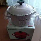 LE CREUSET Pink 18cm Two-handed pot with lid Casserole Pink Cookware