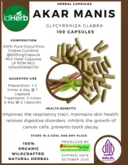 FRESH CAPSULE Glycyrrhiza Glabra Akar Manis HERBAL PREMIUM ORGANIC
