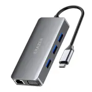 Lenovo ERAZER XC10V 10-in-1 Type-C Docking Station USB Adapter with USB3.0*3 / USB-C PD100W / HD / Gigabit RJ45 / SD&TF