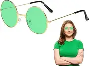[Generic] 70s Sunglasses | Fashion Retro Hippie Glasses 60's Style - Mens Round Sunglasses Hippie Glasses for Women Groovy