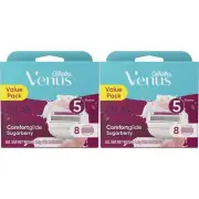 Gillette Venus ComfortGlide Sugarberry Razor Refills 8ct – 2 Pack
