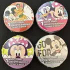 Mickey & Minnie Mouse Pluto & Daisey Magic Towel Washcloth 11in x 11in Lot of 4
