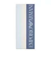 Stole with multicoloured vertical bands One size White