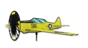 Airplane Wind Spinner-Whirligig - Texan T6 - by Premier Kites - Lg. #26326