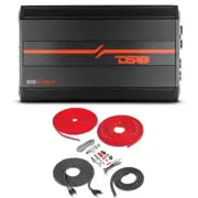 DS18 SXE-1200.4/BK Class AB SXE Series 4-channel Car Amplifier with Amp Kit