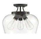 Savoy House Octave 3-Light Semi-Flush with Clear Glass (13" W x 11" H)