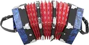Concertina Accordion, Portable Professional with Adjustable Hand Strap and Carry Bag for Adults Kids Children Beginners Gifts, Musical Instrument Supplies (Royal Blue)