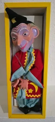 RARE! Vintage Pelham Puppet Marionette WIZARD w/BOX C.1960's Collectible