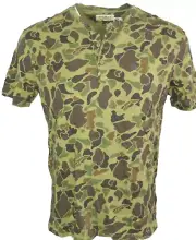 Polo Ralph Lauren Short Sleeve Henley Men's Size S Camo Green Shirt Denim & Supp
