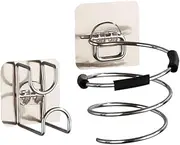 FOYTOKI Sturdy Hair Dryer Holder Wall-mounted Rack Wall-mounted Drying Rack for Hair Dryer