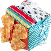 Activity Cube Toy, Soft Learning Box, 5.12x5.12 Inches Educational Sensory Toy, Soft Animal Doll, Ideal for Preschoolers and Early Development Children Playset Use