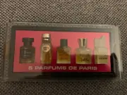RARE Vintage Ladies 5 Perfumes from Paris, Balmain, Givenchy, Carven, Cardin