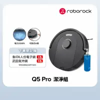 在飛比找momo購物網優惠-Roborock 石頭科技掃地機器人Q5 Pro 潔淨組