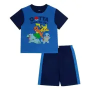 Pokemon Pajamas Set Pikachu Pants T Shirt Shorts Boys 6 8 10 12 S M L Charmander