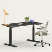 Recess Active Bundle | Ergonomic Chair Desk | Home Office Furniture Packages, Eucalypt / Small - 120W x 70D (cm) / Blackout/Black