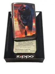 Genuine Zippo Lighter MAZZI-BLACK PANTHER Claudio Mazzi God Panther lighter Gift