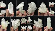 NATURAL FADEN QUARTZ CRYSTAL CLUSTER SPICEMENS HEALING CRYSTAL REIKI 16pcs 1.3kg
