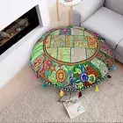 Large 32" Patchwork Round Floor Pillow Cushion Cover Meditation Seating Throw