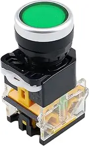 XNWKF LA38-11/203 Automatic Momentary Reset Push Button Switch Heavy Duty Power Drop Ship Green Red (Color : Green)