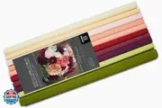 Lia Griffith Extra Fine Crepe Paper Folds Rolls, 10.7-Square Feet, Assorted C