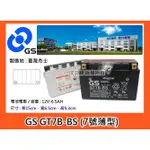 成功網全新盒裝公司貨 杰士機車電池 GS GT7B-BS 7號薄型 三陽 光陽 山葉 機車電瓶
