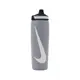 Nike 耐吉 水壺 Refuel Water Bottle 24 oz 灰 白 可擠壓 單車 運動水壺 N100766608-624