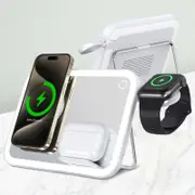 Kleva 3-in-1 Mirror Wireless Charger for Apple With Dual LED Lighting