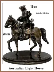 Australian light horse Figurine War Anzac man cave flag WORLD WAR ONE Boer War