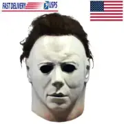 Michael Myers Mask Halloween Costume Full Head Scary Horror Cosplay-Adult Size