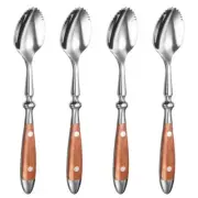 Grapefruit Spoons, 4PCS Serrated Grapefruit Spoon, Stainless Steel 18/83491
