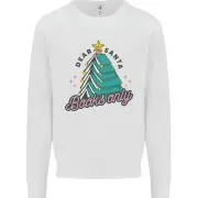 Books Only Christmas Tree Funny Bookworm Kids Sweatshirt Jumper