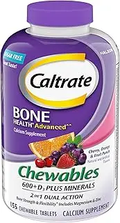 Caltrate 600+D Plus Chewables, 155-Count